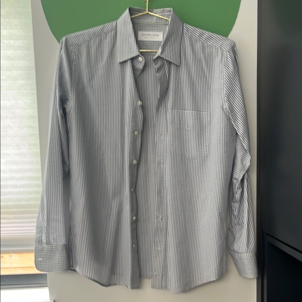 Everlane S checkered dress shirt